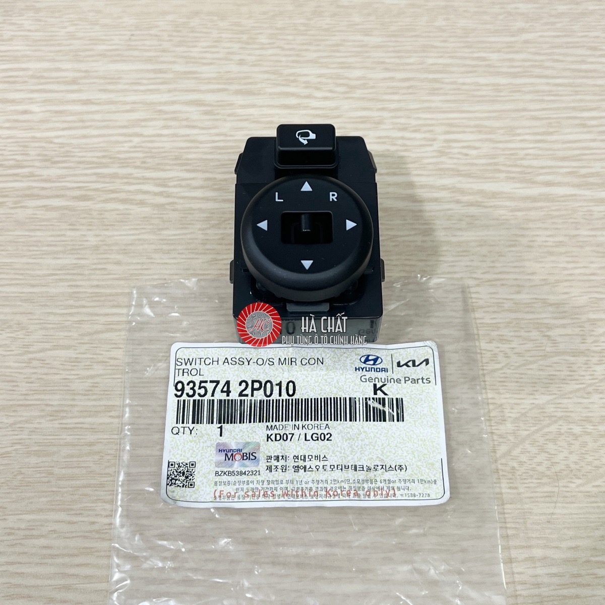 Công tắc chỉnh gập gương KIA SORENTO 2009-2021, nhập khẩu chính hãng KIA MOTORS